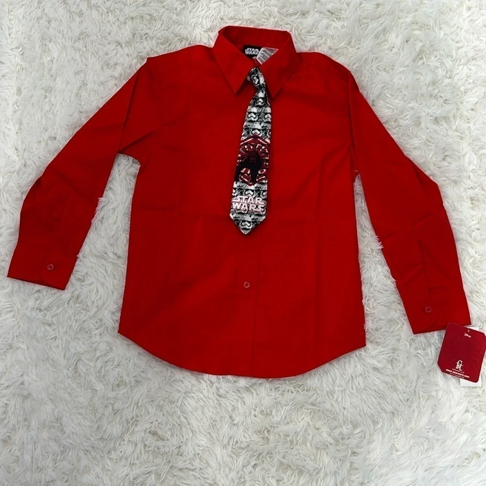 Boys STAR WARS button down shirt with matching tie